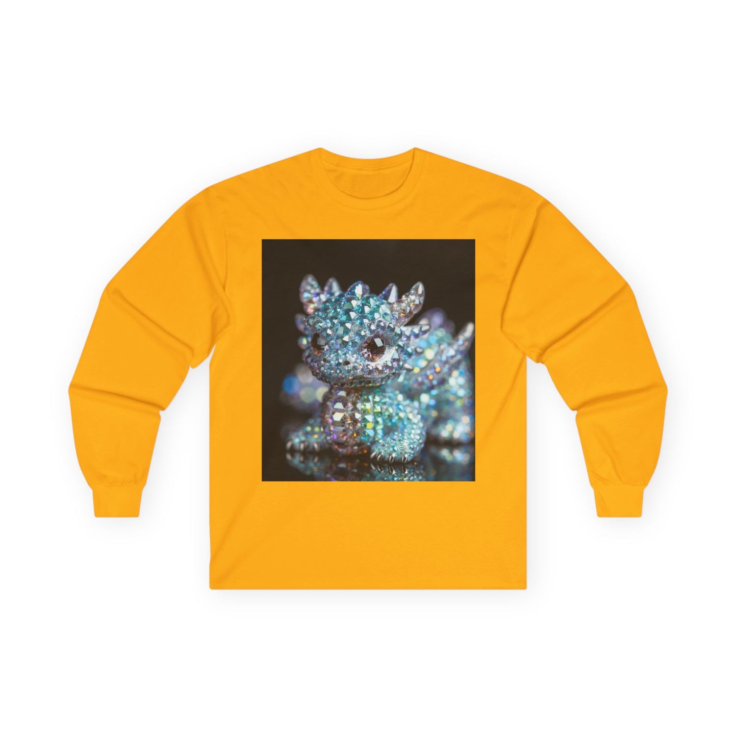 Crystal Bejeweled Dragon Long Sleeve Tee