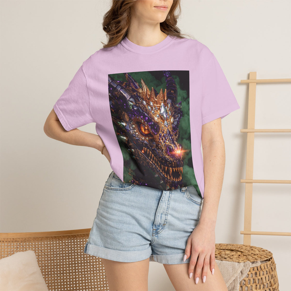 A Dragon Pocket Graphic T‑Shirt — Fiery Fantasy Chest Print