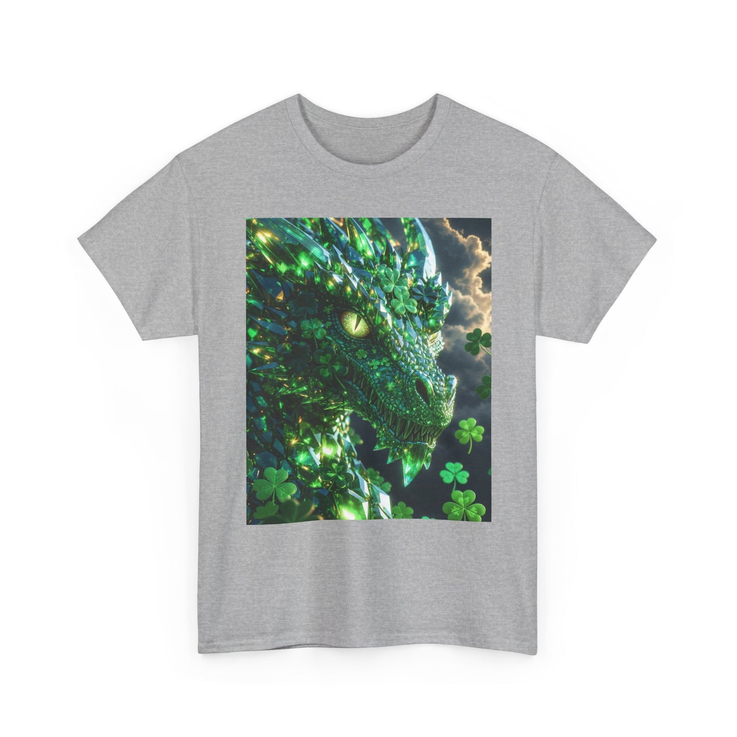 St. Patrick’s Day Green Dragon T-Shirt — Lucky Shamrock Fantasy Tee