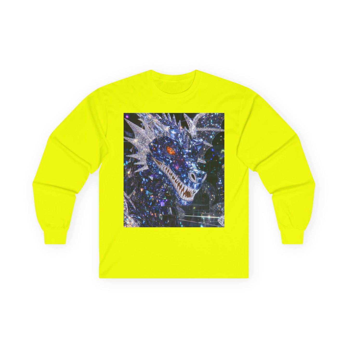 Cosmic Dragon Long Sleeve Tee — Neon Galaxy Dragon Graphic