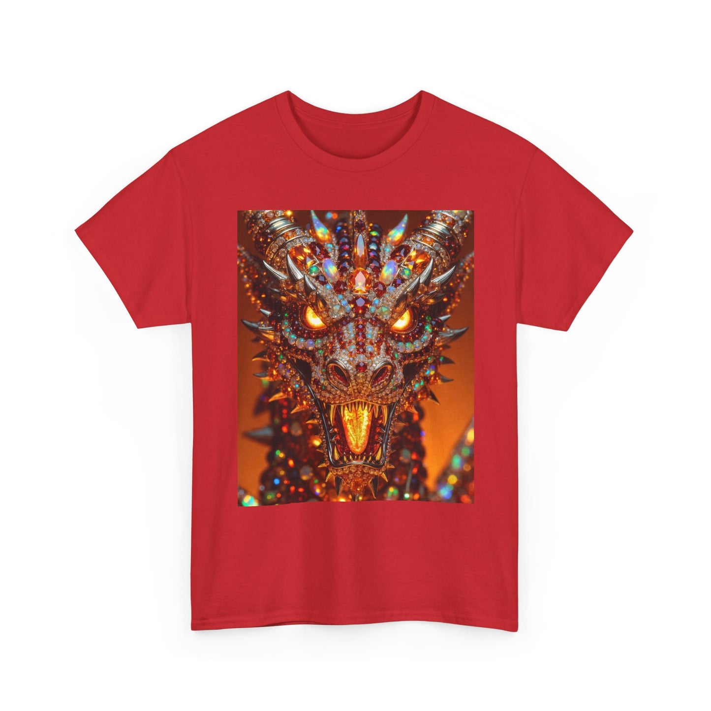 Dragon Face T-Shirt — Fiery Mythical Creature Graphic Tee