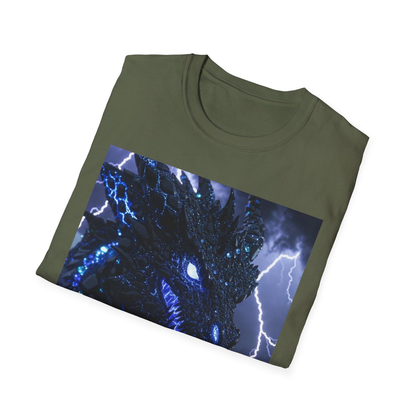 Lightning Godzilla T-Shirt – Neon Blue Monster Tee