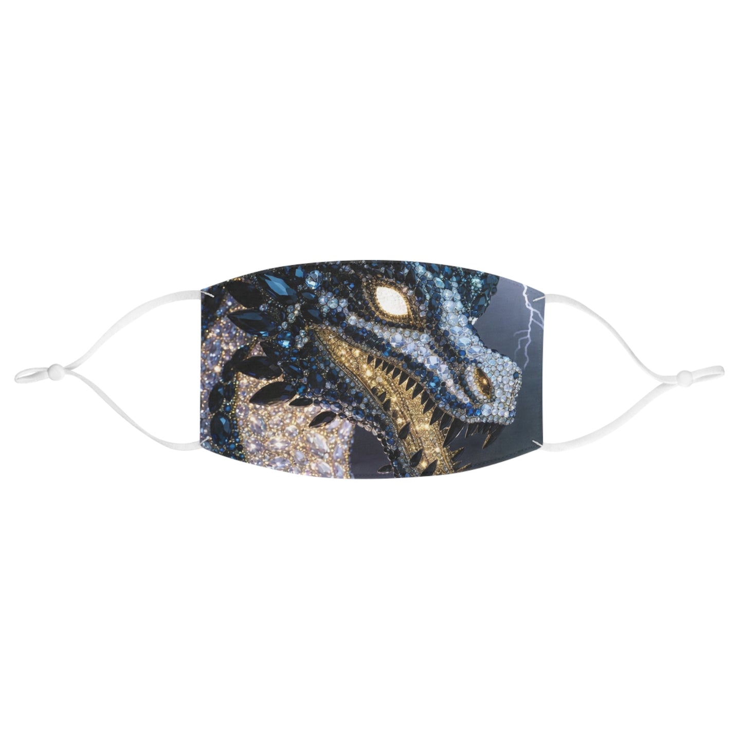 A Dragon Lightning Face Mask — Storm Dragon Graphic Protective Mask