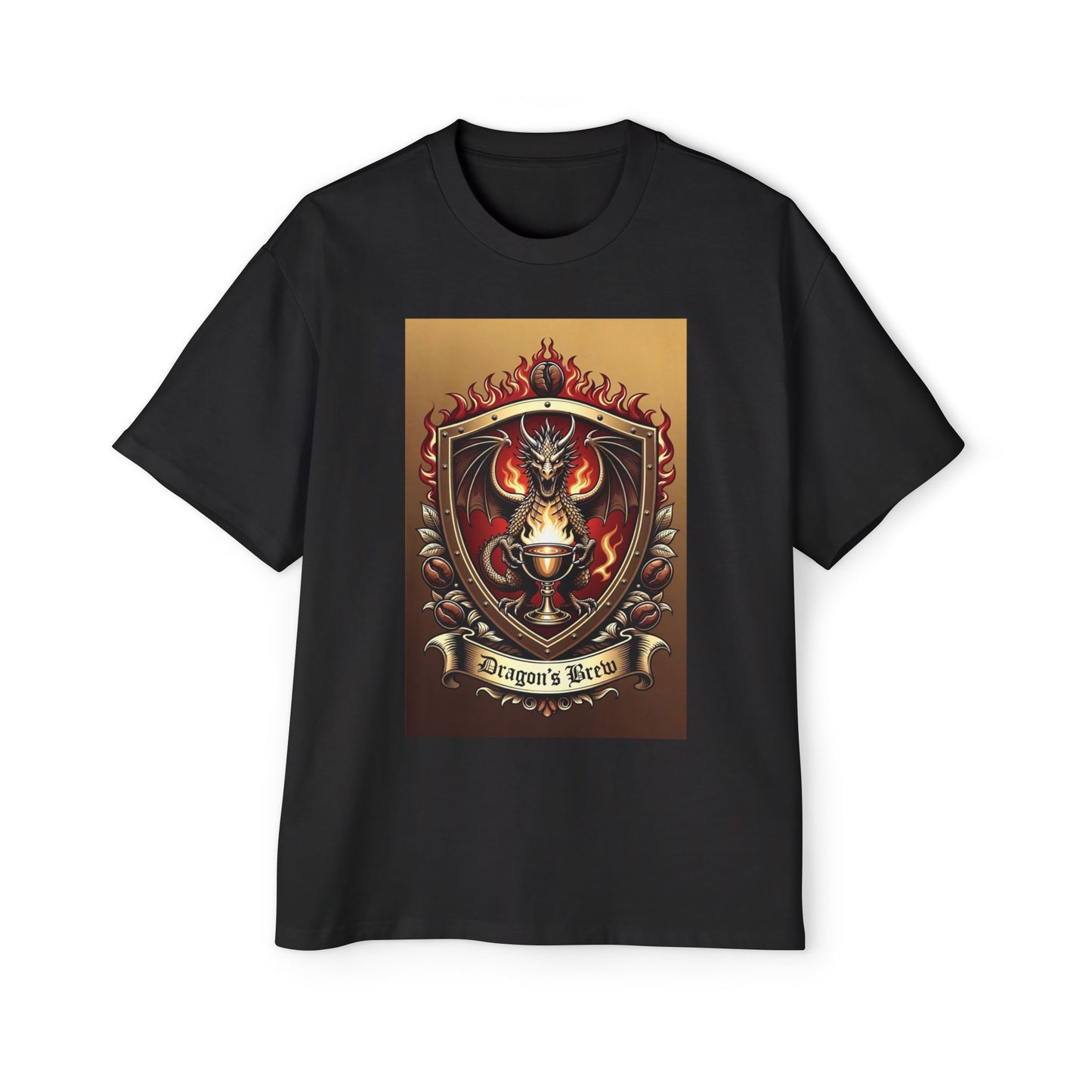 Dragons Brew Graphic Tee — “Dragon’s Brew” Medieval Fantasy Men’s T‑Shirt
