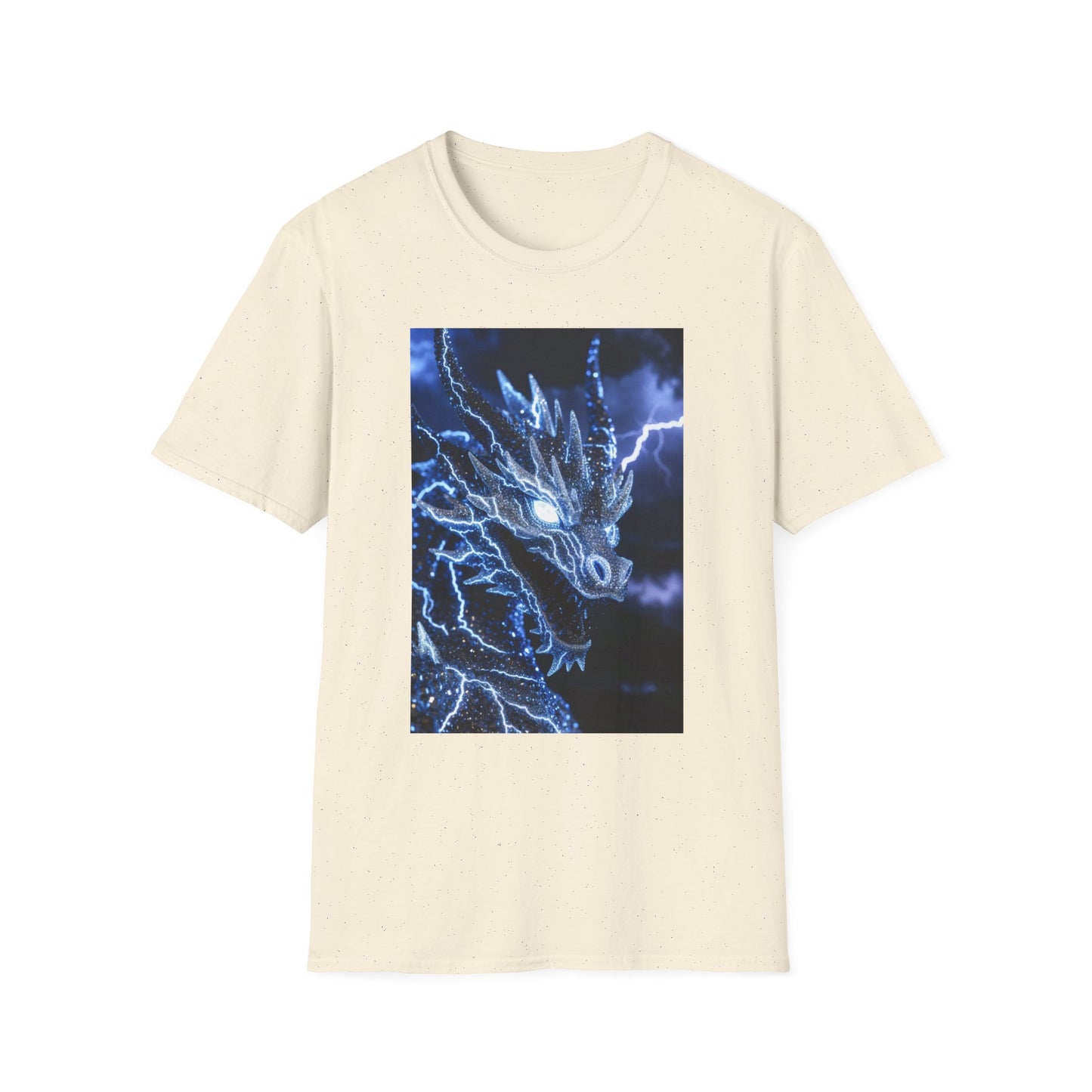 Lightning Dragon T-Shirt — Electric Blue Mythical Dragon Graphic Tee