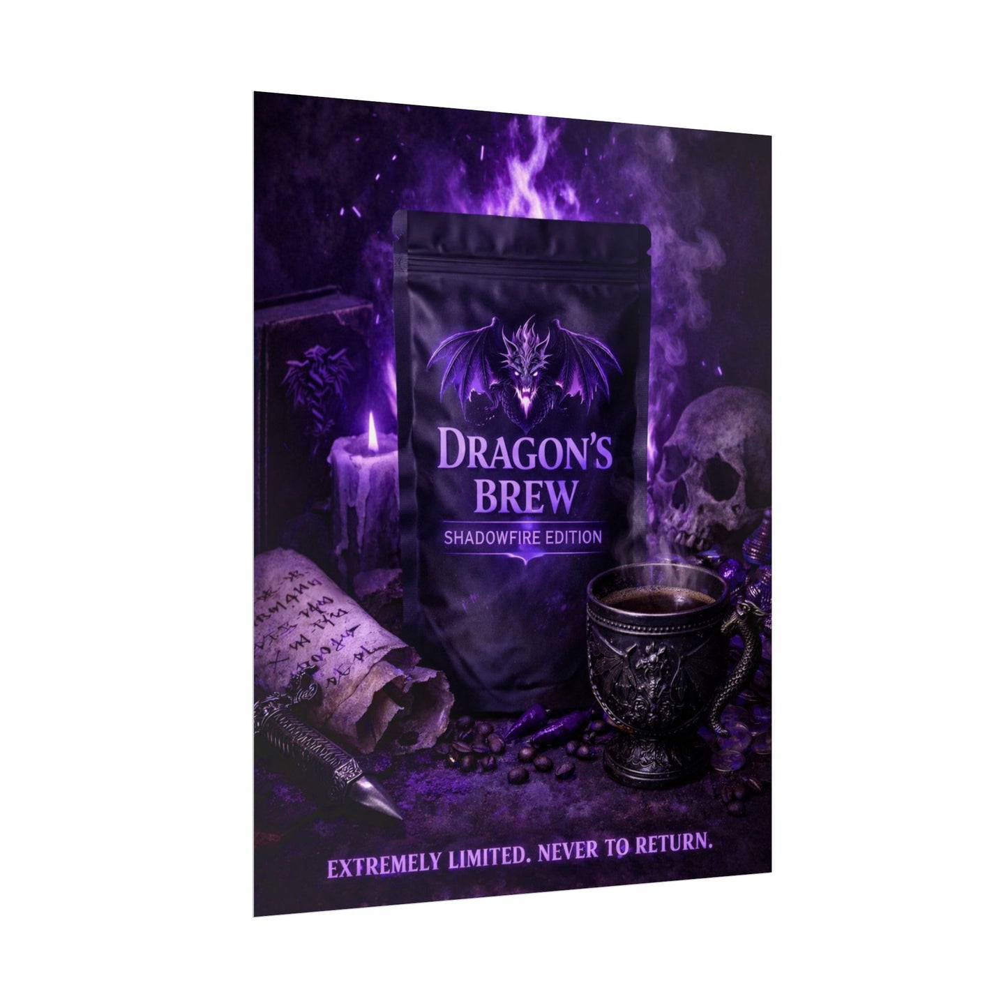 Rolled Poster — "Dragon’s Brew: Shadowfire Edition" Fantasy Poster