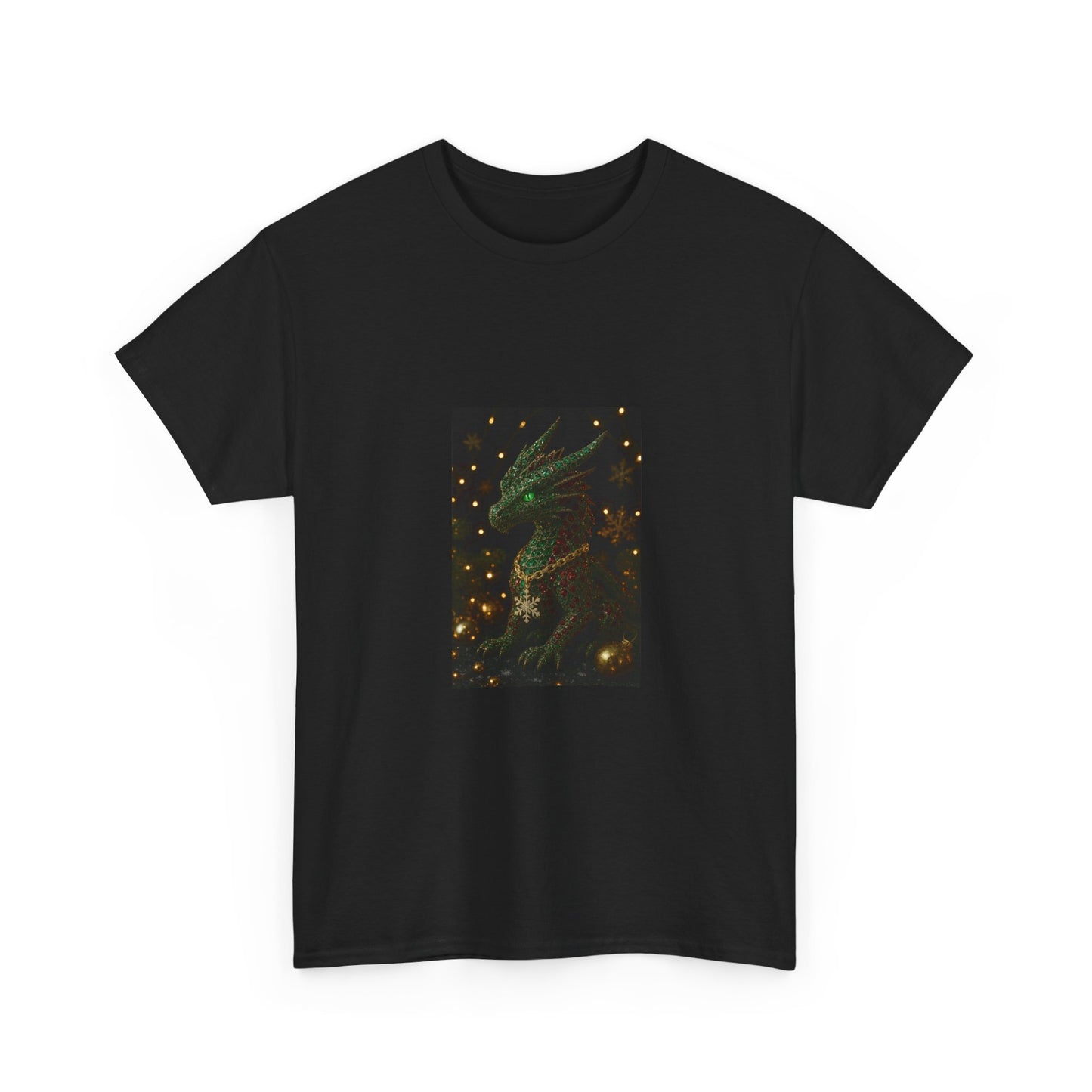 Christmas Dragon Constellation T-Shirt — Mystical Green Dragon & Starry Night Tee