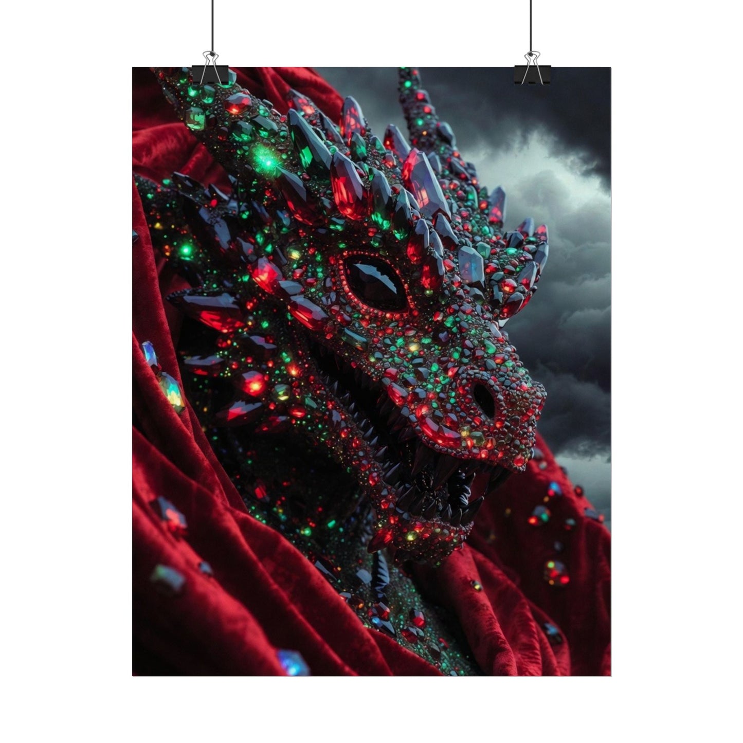 Rolled Poster — Jewel-Encrusted Dragon Art Print