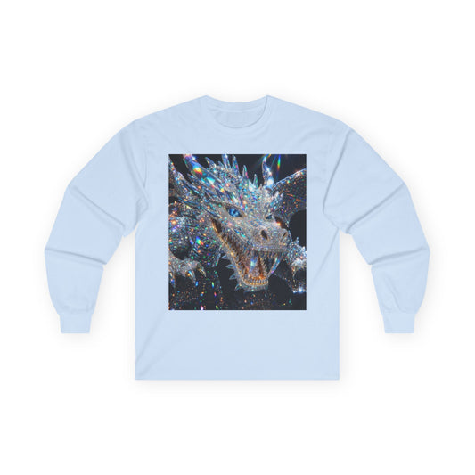 Crystal Dragon Long Sleeve Tee — Sparkling Fantasy Dragon Graphic