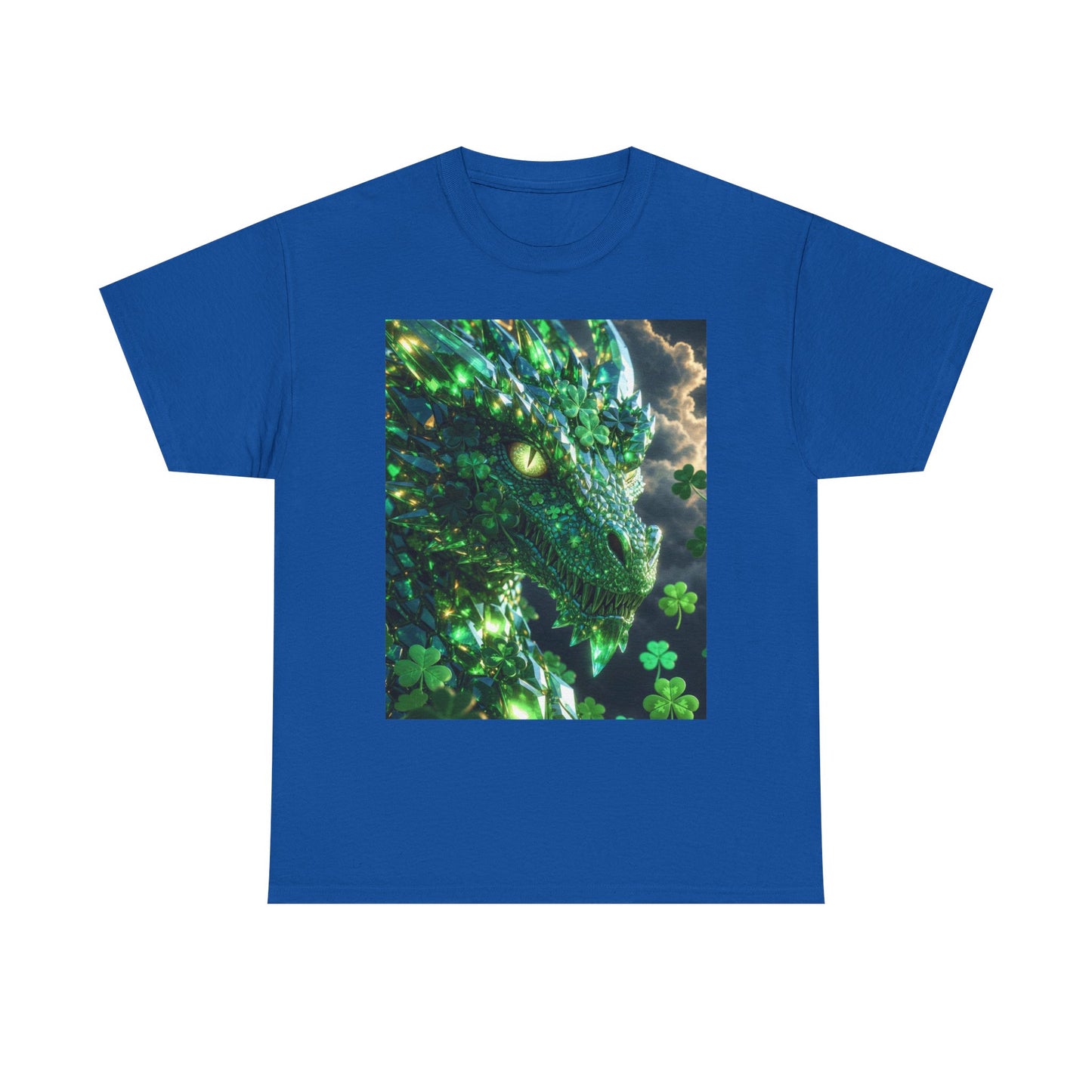 St. Patrick’s Day Green Dragon T-Shirt — Lucky Shamrock Fantasy Tee