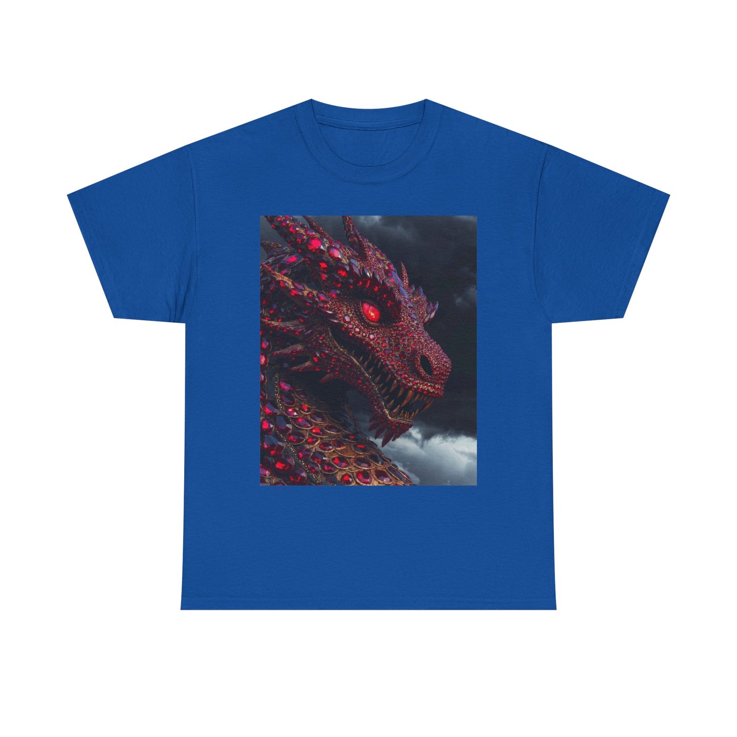 Dragon Portrait T-Shirt — Fiery Red Fantasy Dragon Graphic Tee