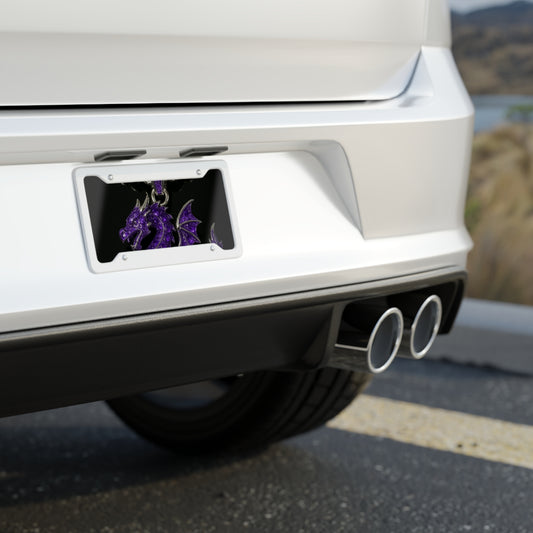 A Purple Dragon License Plate, Personalized Car Tag, Unique Auto Decor, Custom License Plate Frame, Car Accessories