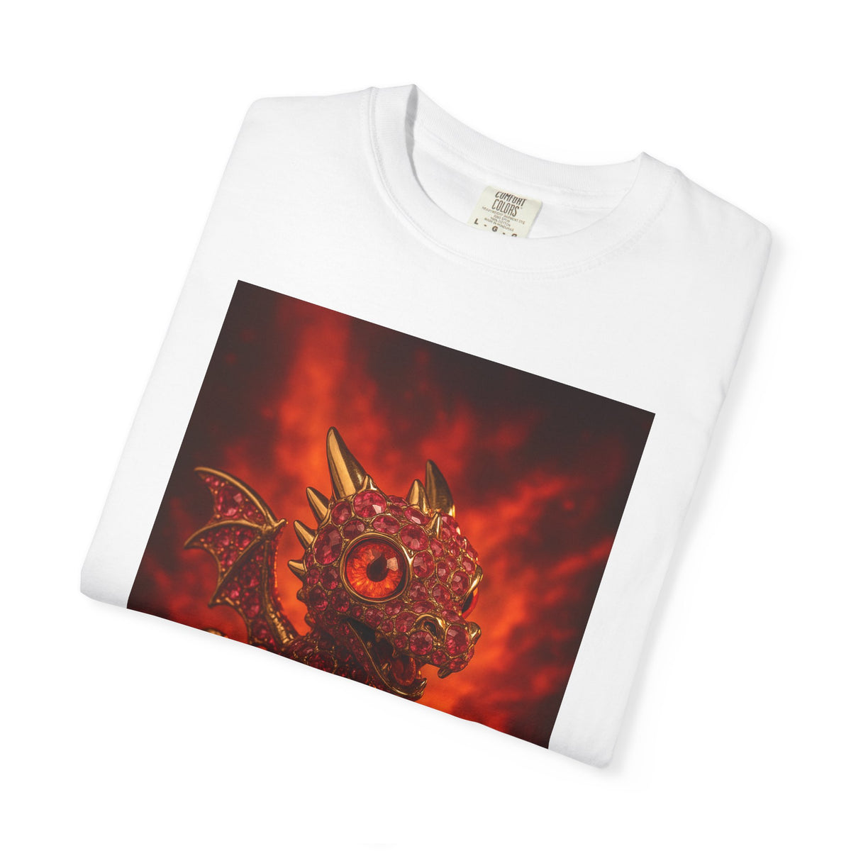 A hype Dragon T-shirt, Tee, Garment-Dyed Shirt, Gift for Dragon Lovers, Fantasy Apparel, Birthday & Holiday Gift