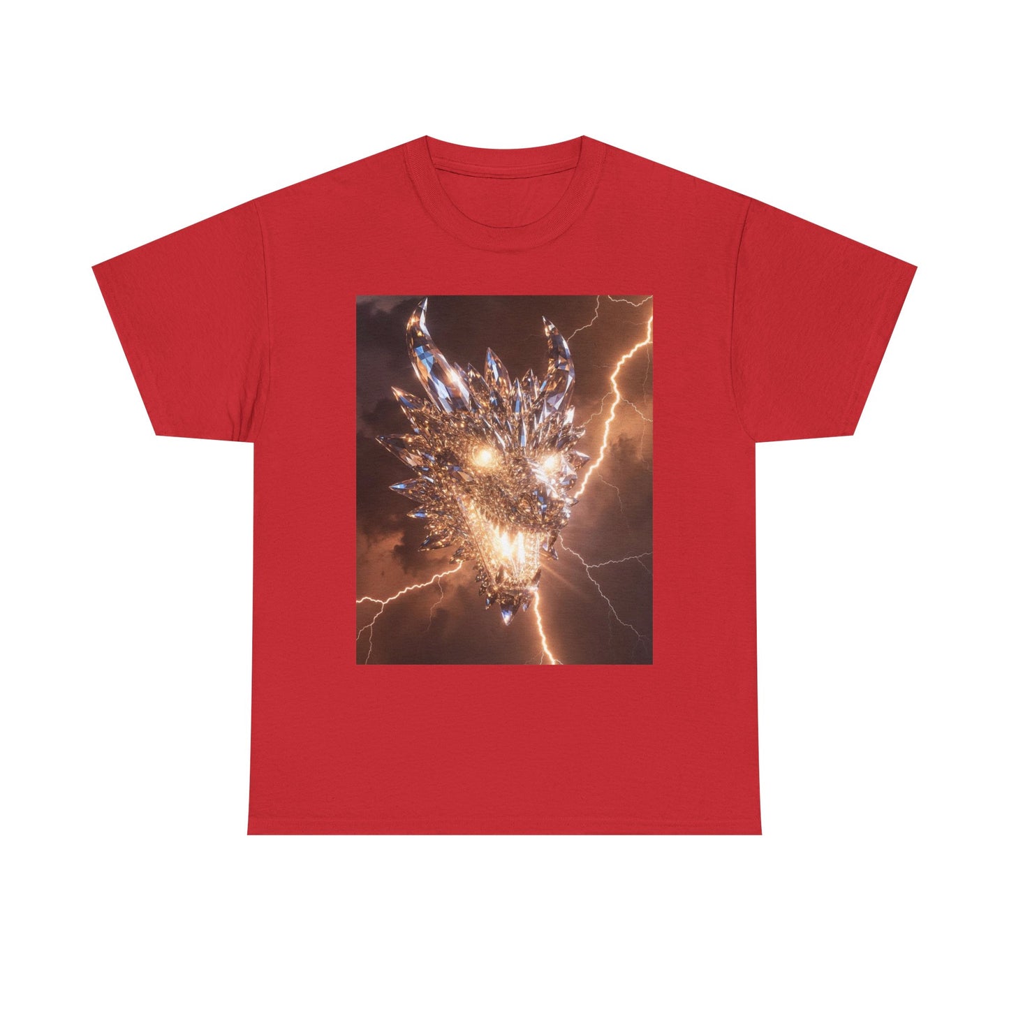 Dragon Lightning Graphic Tee — Fiery Electric Fantasy T-Shirt