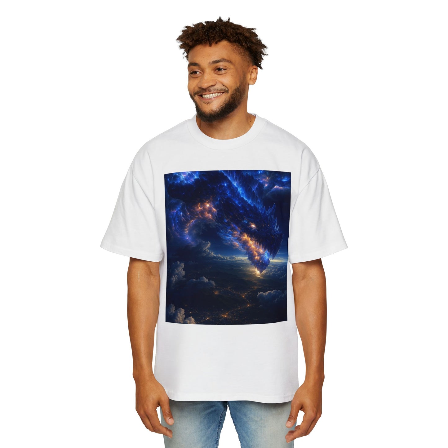 Men's Oversized Galaxy Tee, Comfortable Graphic T-Shirt, Casual Wear, Unique Gift for Space Lovers, Vintage Style, Unisex