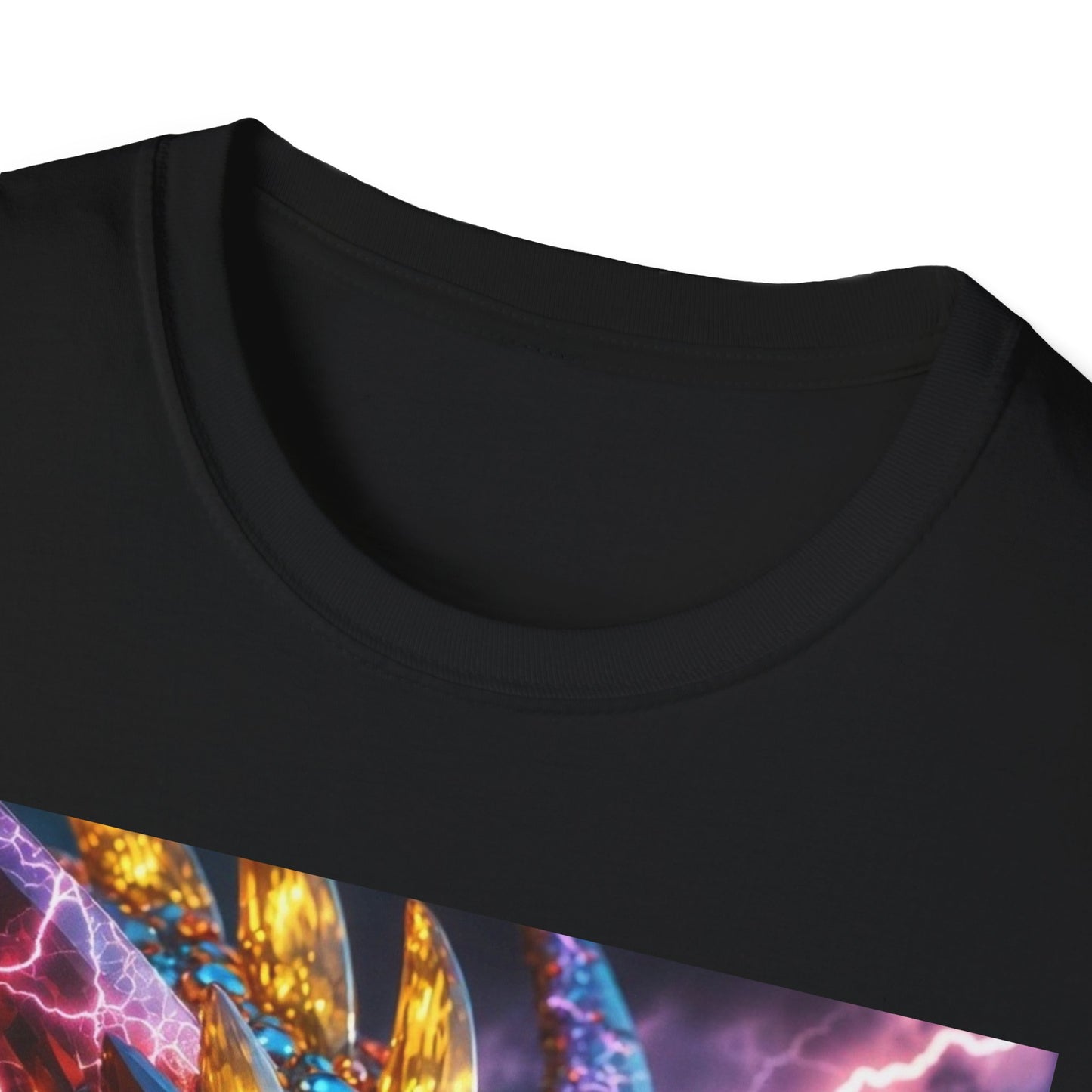 Dragon Head T-Shirt — Colorful Lightning Fantasy Graphic Tee
