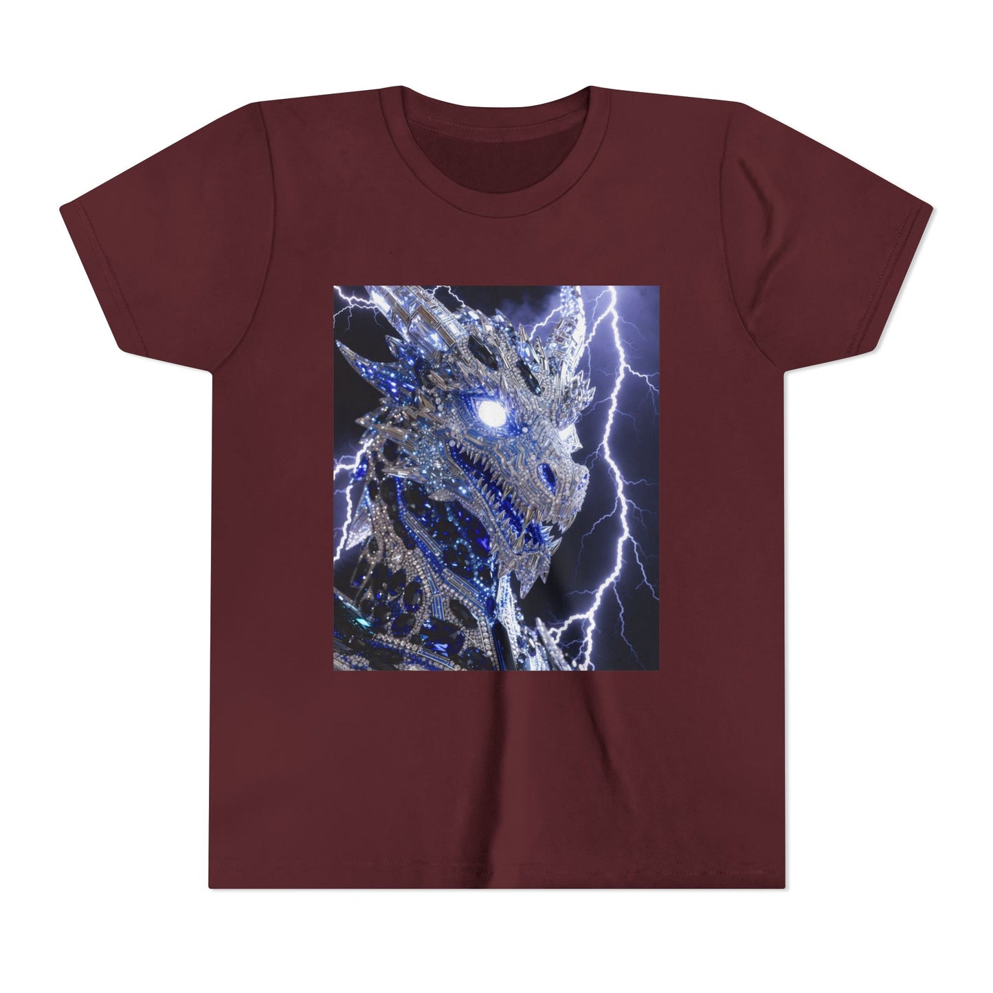 Lightning Dragon Youth Tee — Electric Dragon Graphic Shirt for Kids