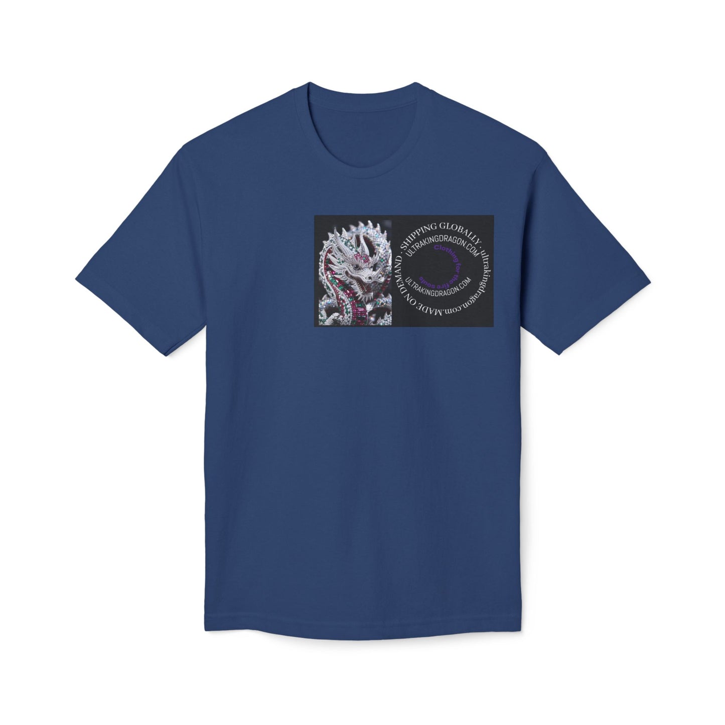 Dragon Heart T-Shirt — Floral Dragon Illustration with Circular Text