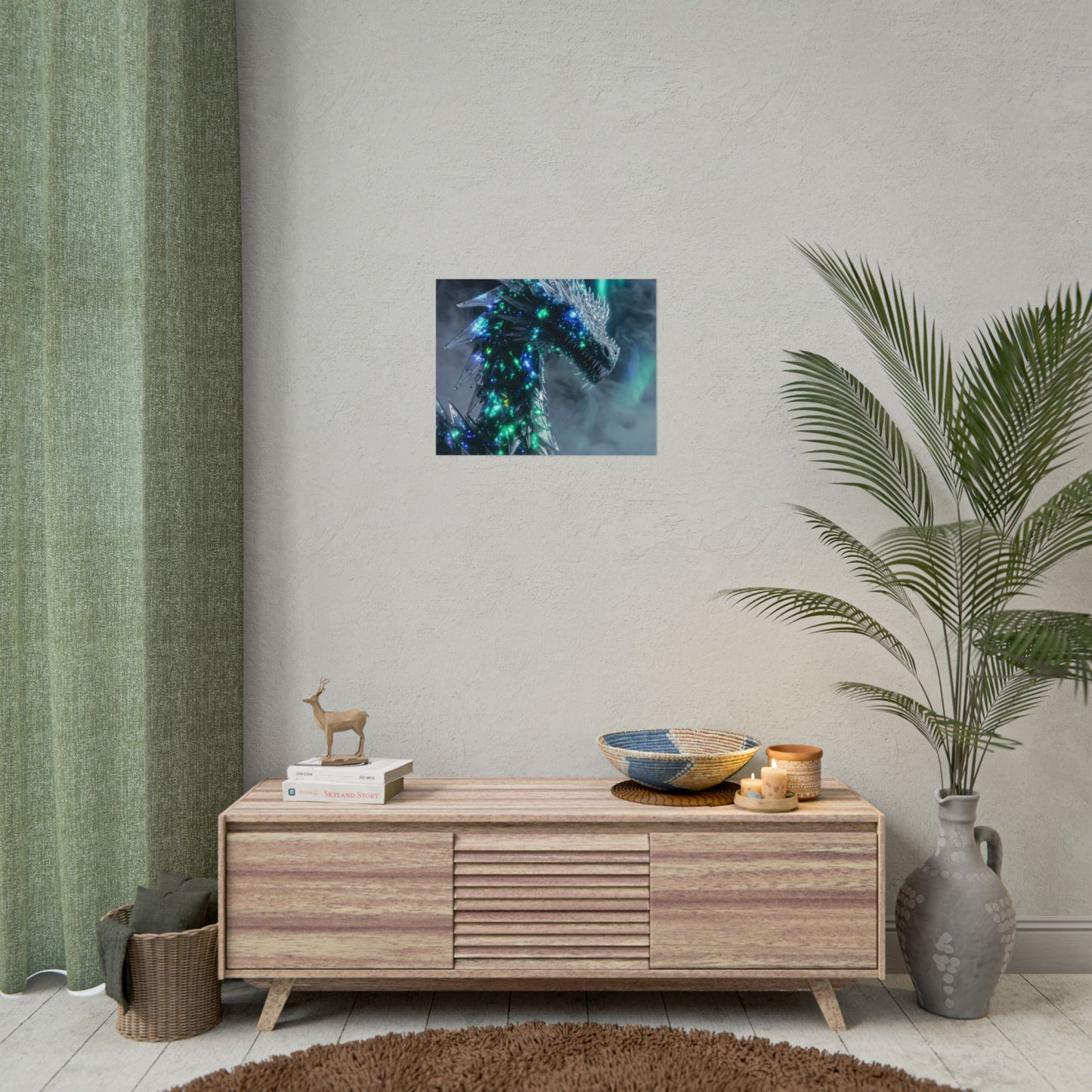 Crystal Dragon Poster – Fantasy Wall Art Rolled Print