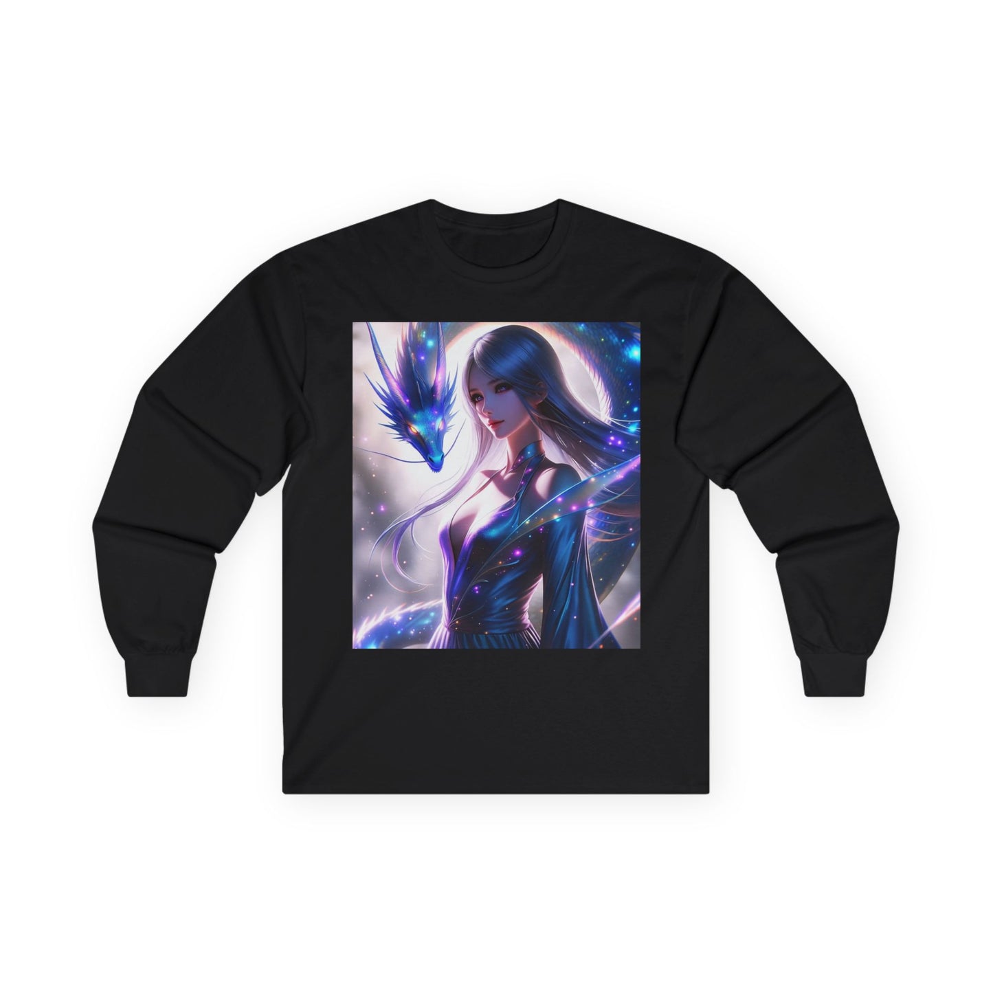 Anime Sorceress Long Sleeve Tee — Mystic Dragon Mage Artwork