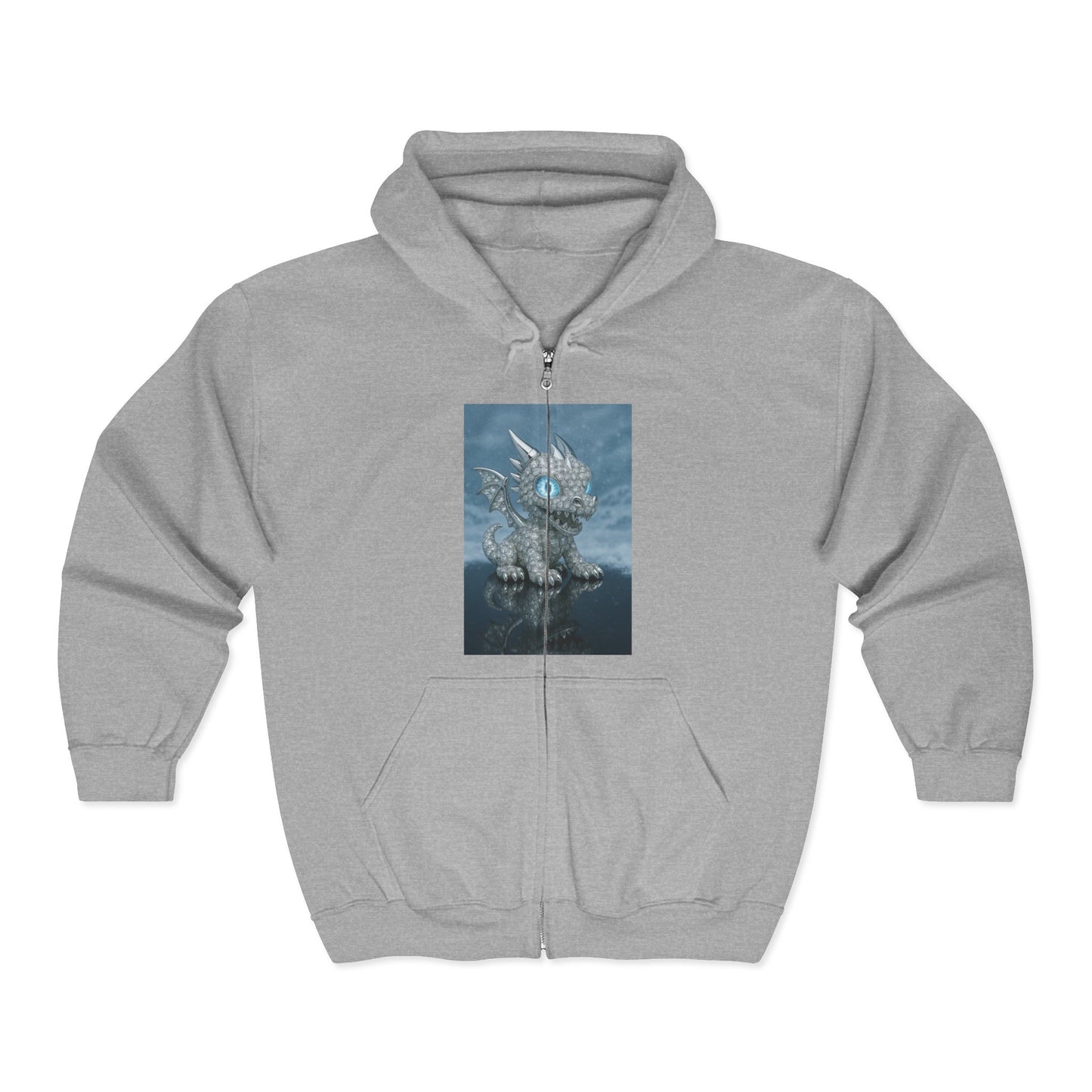 Cool Graphic Zip-Up Hoodie, Dragon Art Sweatshirt, Cozy Unisex Outerwear, Perfect Gift for Fans, Unique Winter Layer