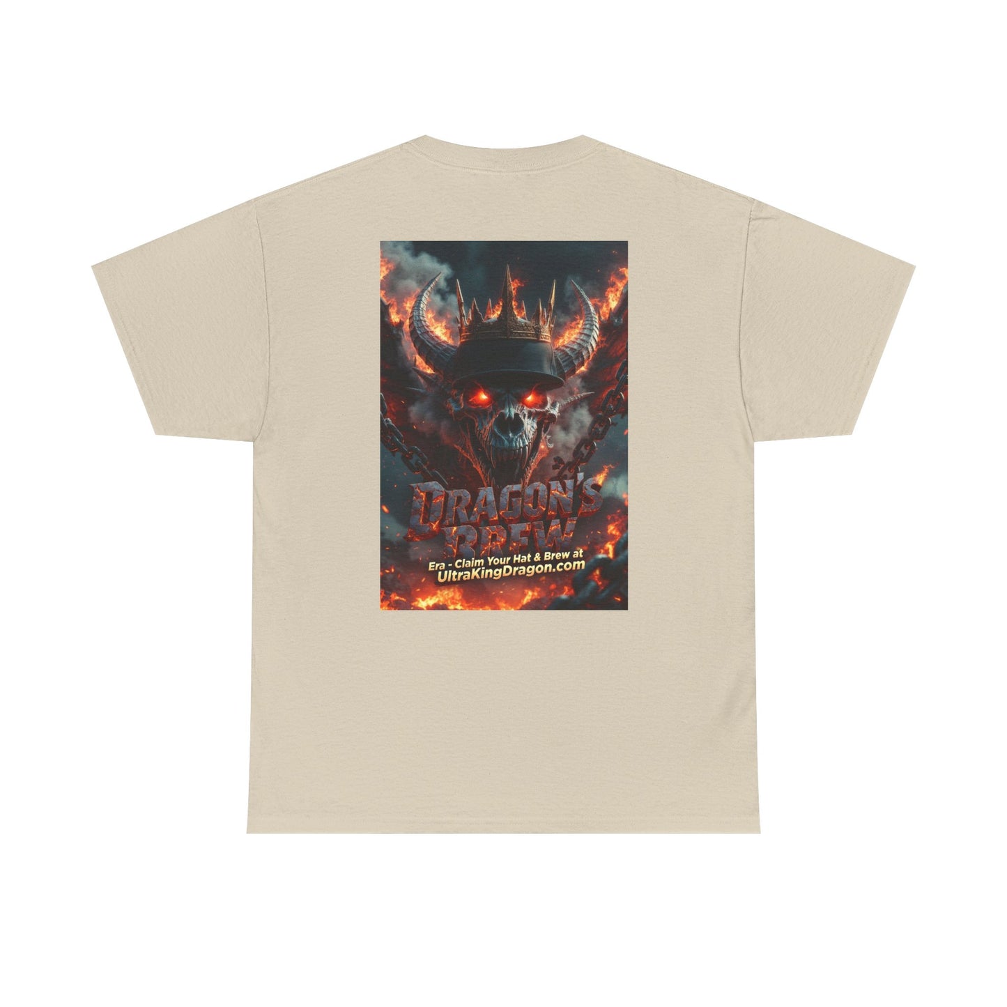 T-Shirt — "Dragon's Brew" Fiery Skull Graphic Tee