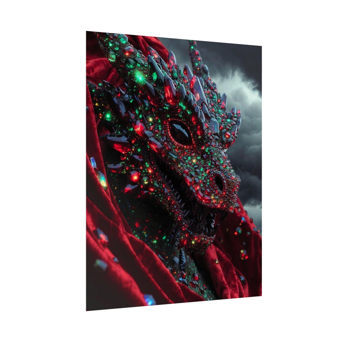 Rolled Poster — Jewel-Encrusted Dragon Art Print