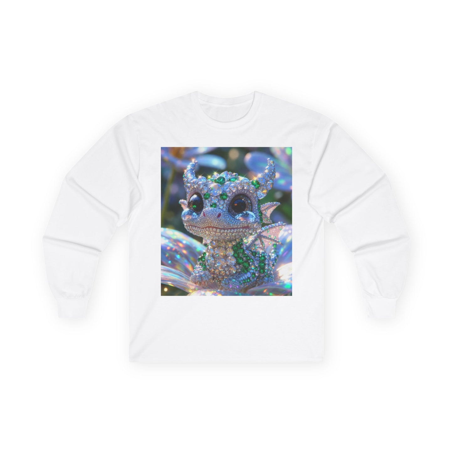 Sparkling Crystal Dragon Long Sleeve Tee
