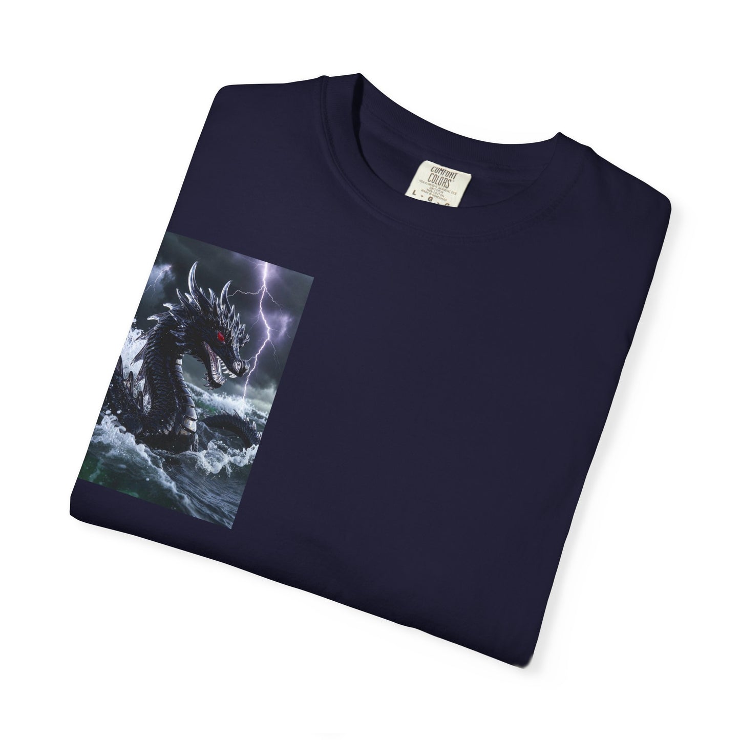Dragon Storm Graphic T-Shirt — Dark Fantasy Chest Print