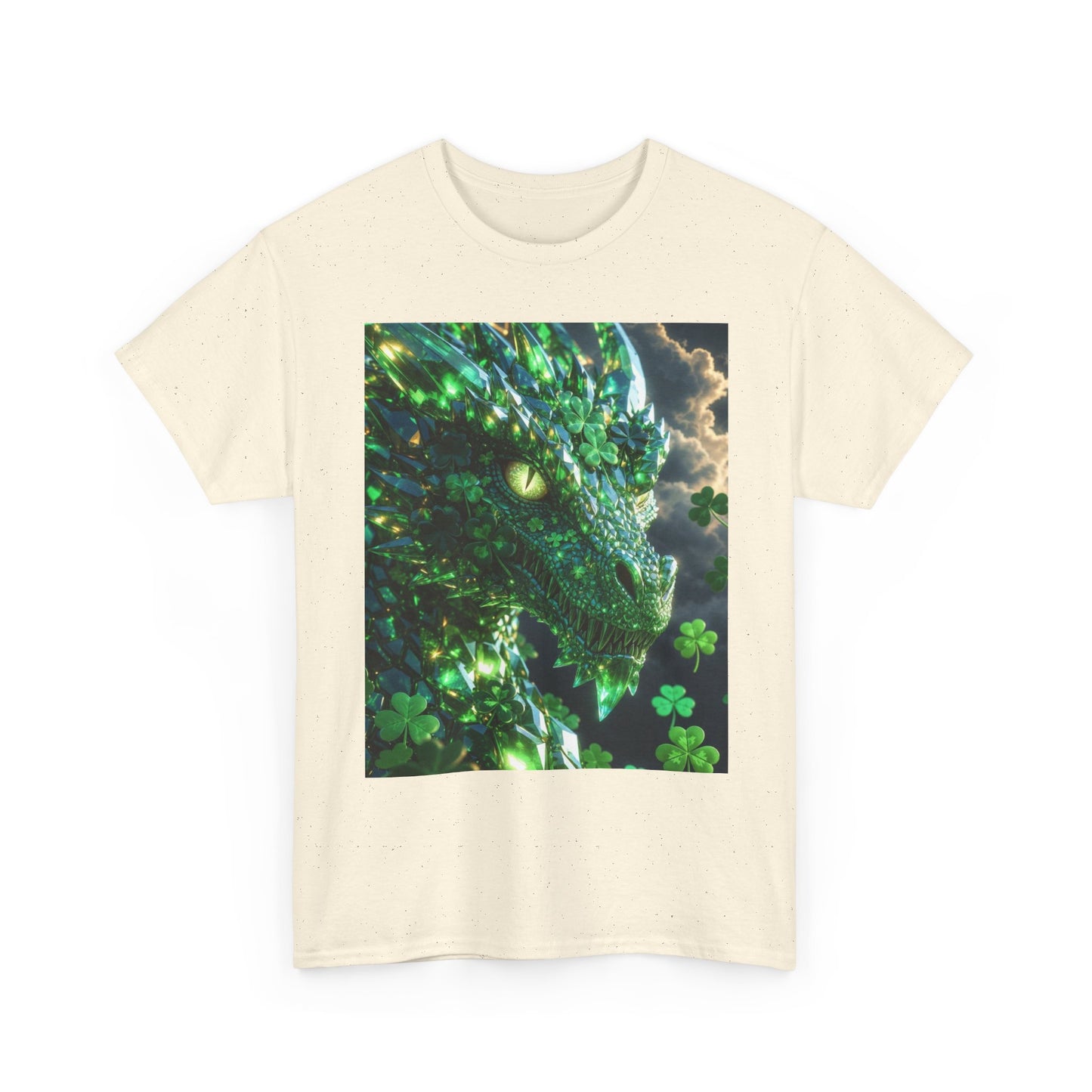St. Patrick’s Day Green Dragon T-Shirt — Lucky Shamrock Fantasy Tee