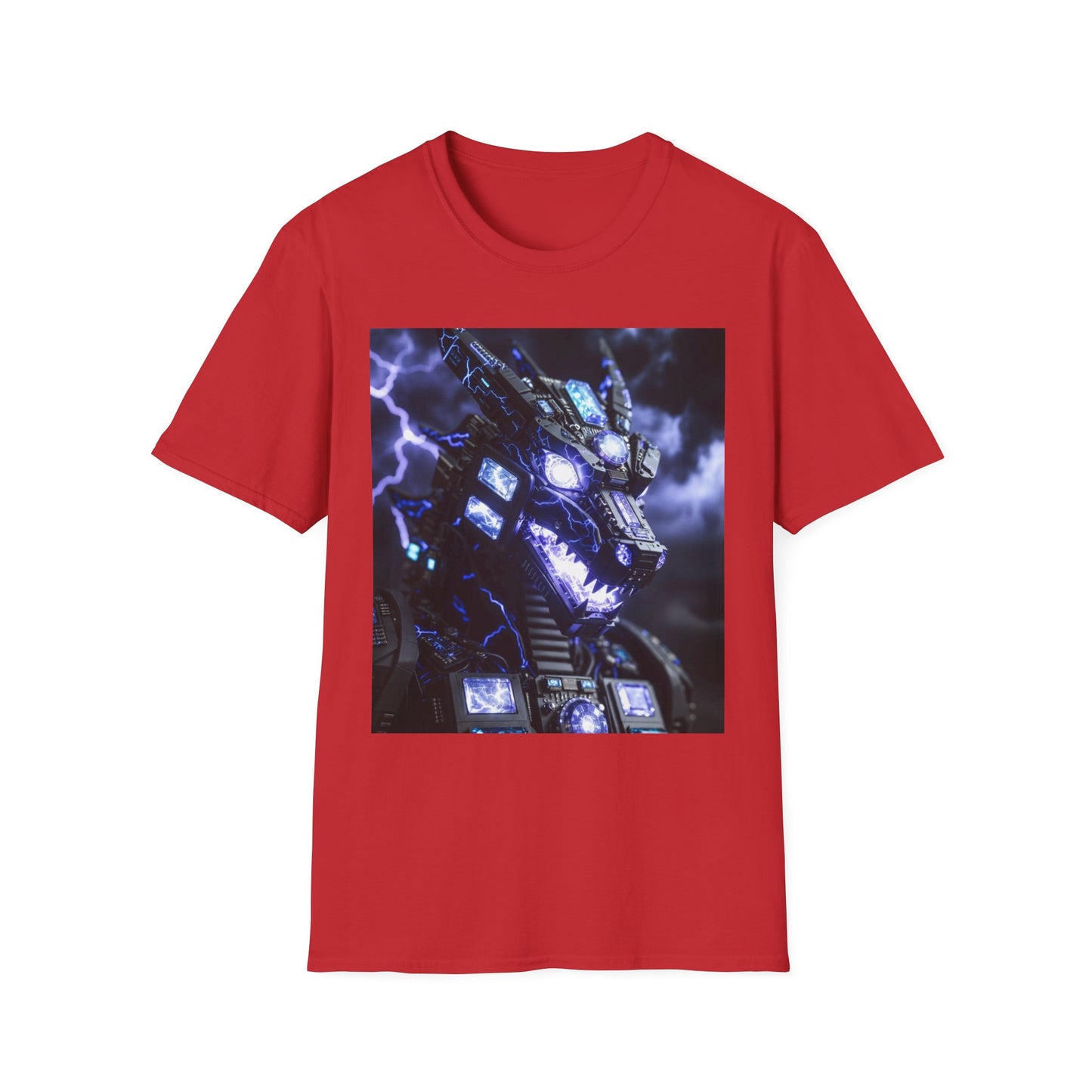 Dragon Mech Lightning T-Shirt — Cyber Dragon Graphic Tee