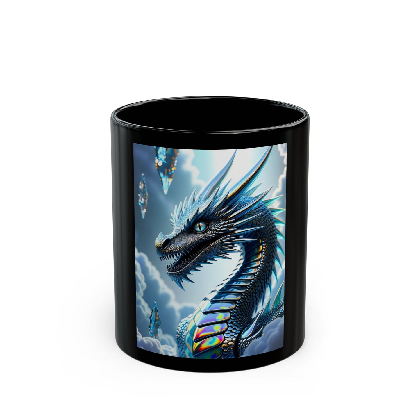 Mystical Dragon Black Mug