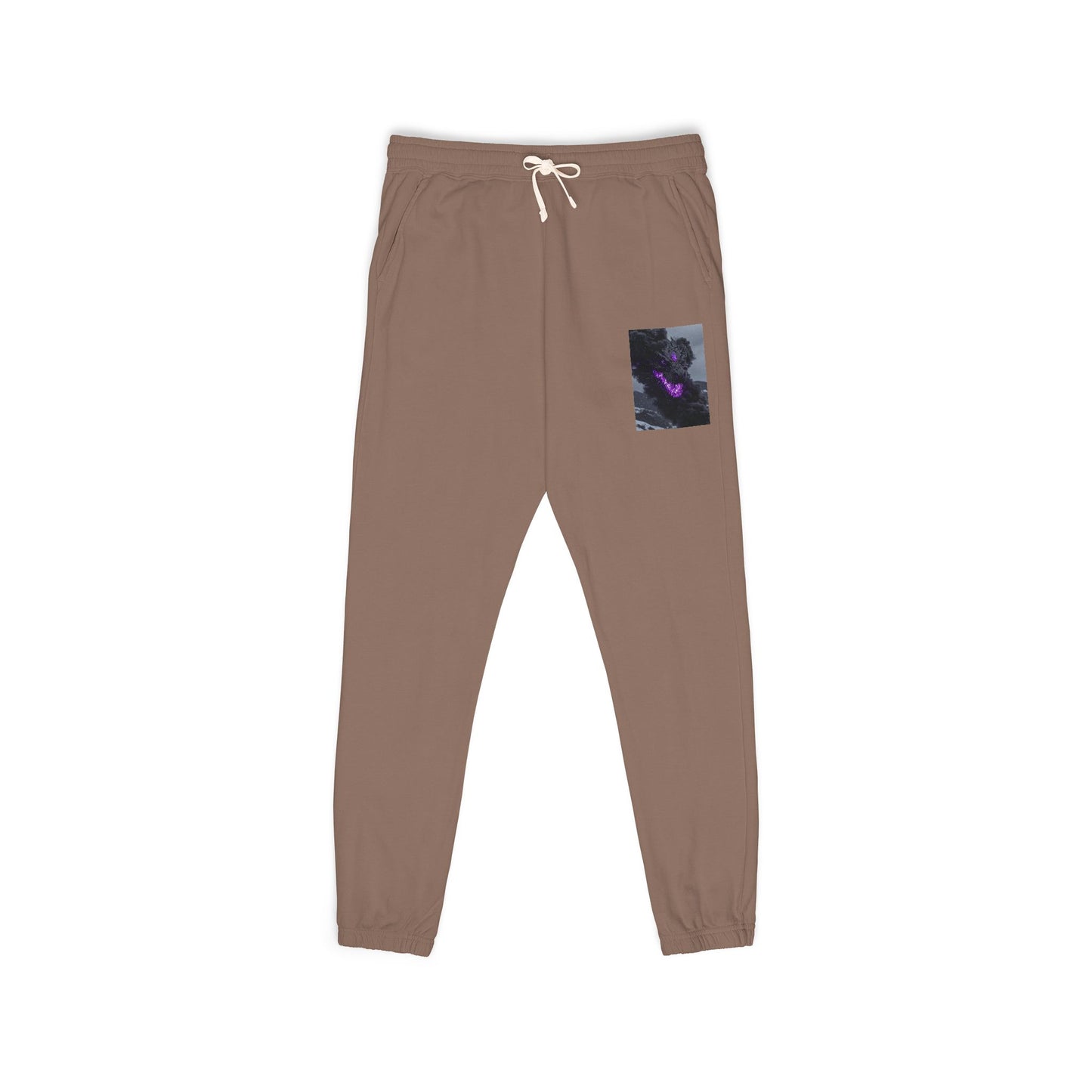 Ember Galaxy Sweatpants — Garment-Dyed Fleece Joggers with Pocket Art