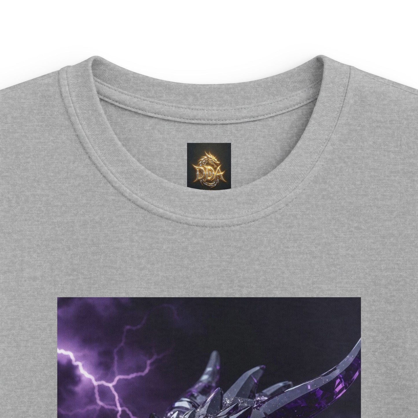 Kids Dragon Tee — Purple Lightning Dragon Graphic T-Shirt for Boys & Girls