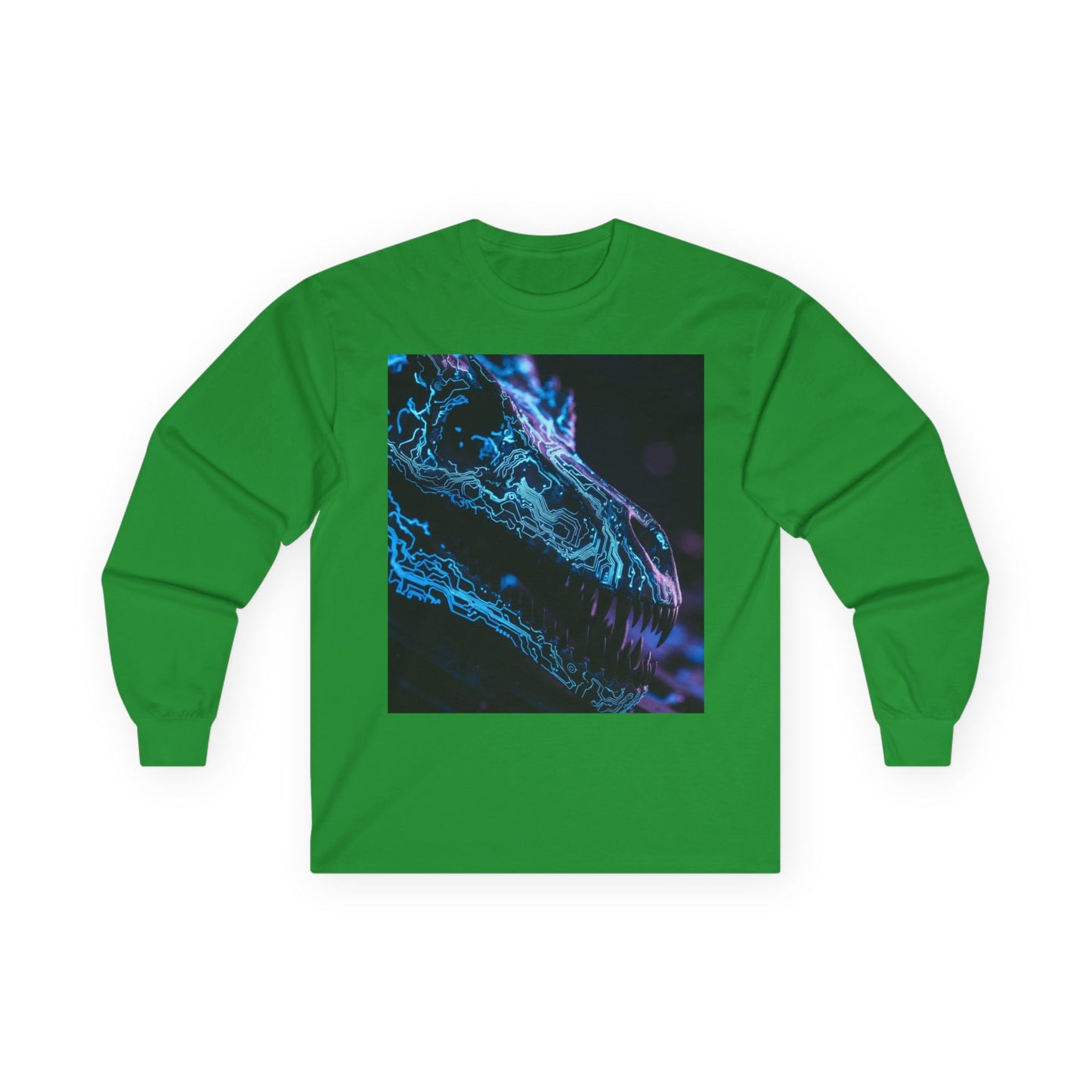 Dragon Neon Long Sleeve Tee — Cyberpunk Draconic Artwork