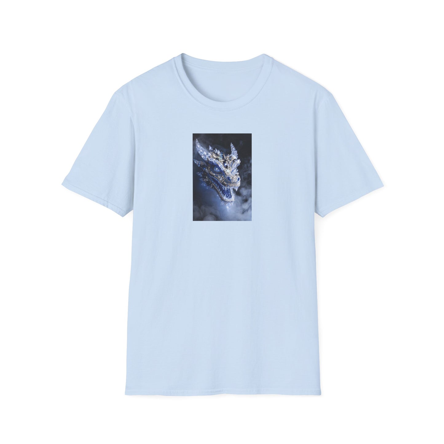 Dragon Portrait T-Shirt — Mystical Blue Dragon Art Tee