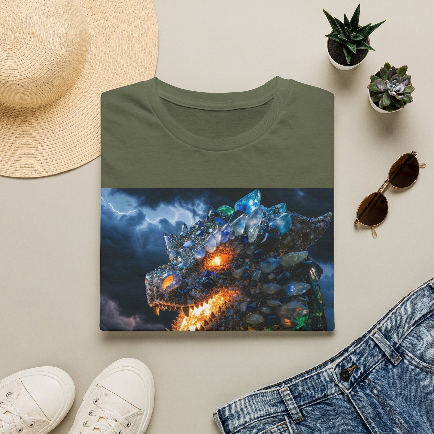 Gemstone Dragon T-Shirt — Fiery Crystal Dragon Graphic Tee