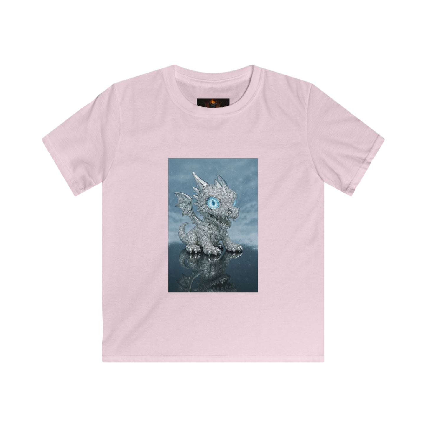 An iced out Kids Dragon Graphic Tee - Fun, Comfortable, Playful Design for Boys and Girls, Perfect Gift for Birthdays and Holidays