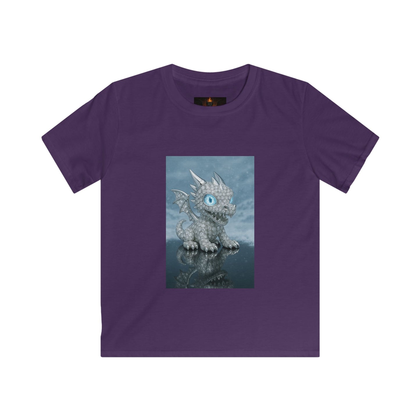 An iced out Kids Dragon Graphic Tee - Fun, Comfortable, Playful Design for Boys and Girls, Perfect Gift for Birthdays and Holidays
