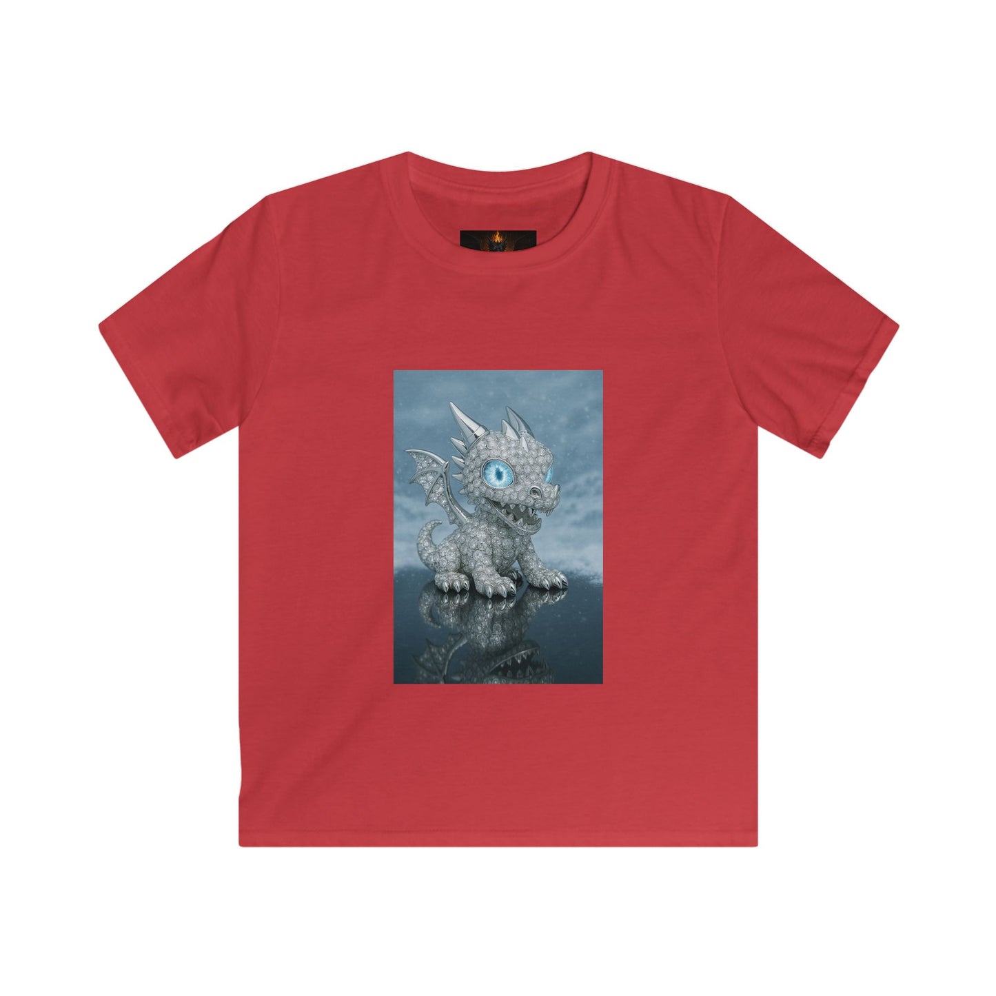 An iced out Kids Dragon Graphic Tee - Fun, Comfortable, Playful Design for Boys and Girls, Perfect Gift for Birthdays and Holidays