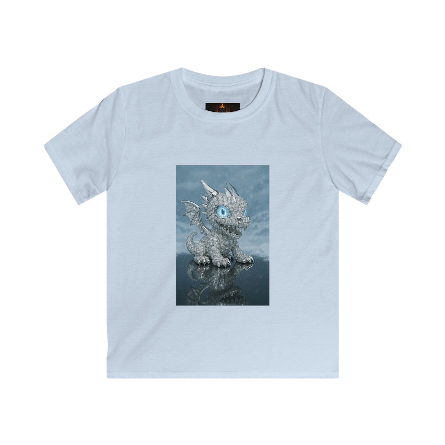 An iced out Kids Dragon Graphic Tee - Fun, Comfortable, Playful Design for Boys and Girls, Perfect Gift for Birthdays and Holidays