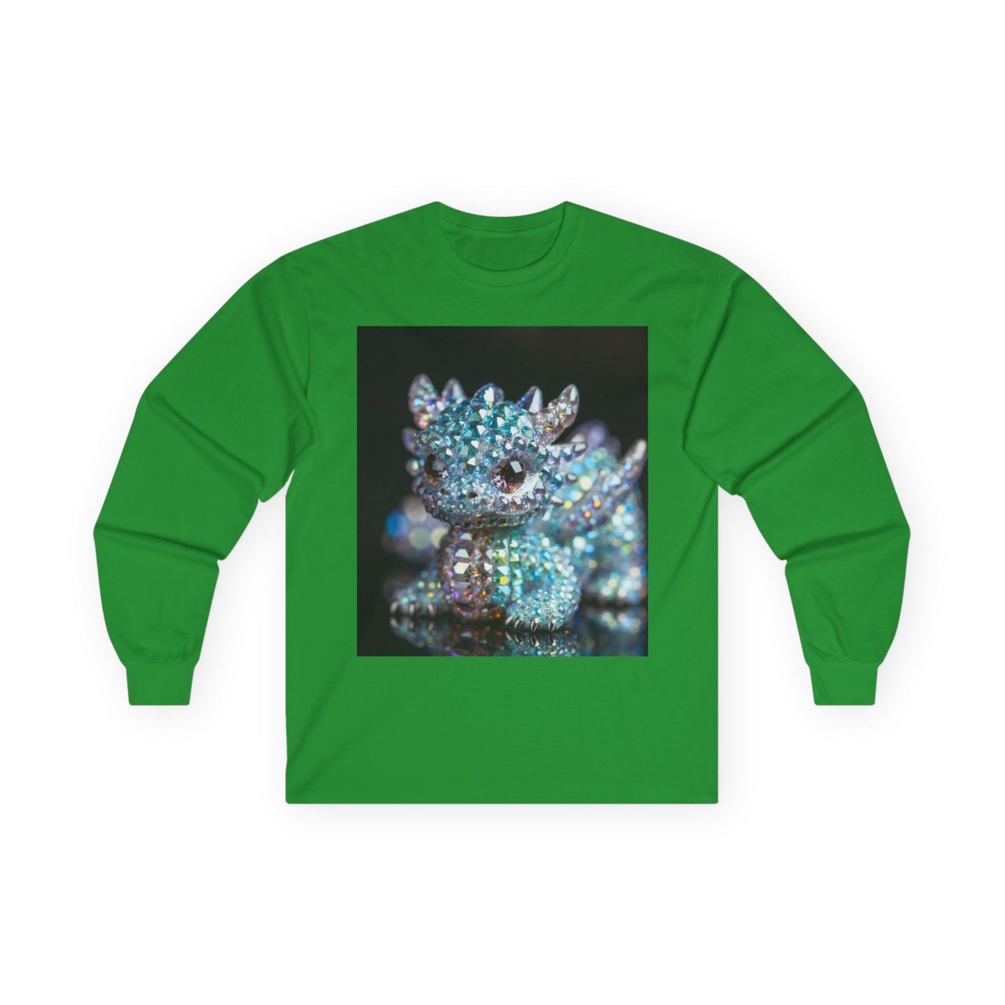 Crystal Bejeweled Dragon Long Sleeve Tee