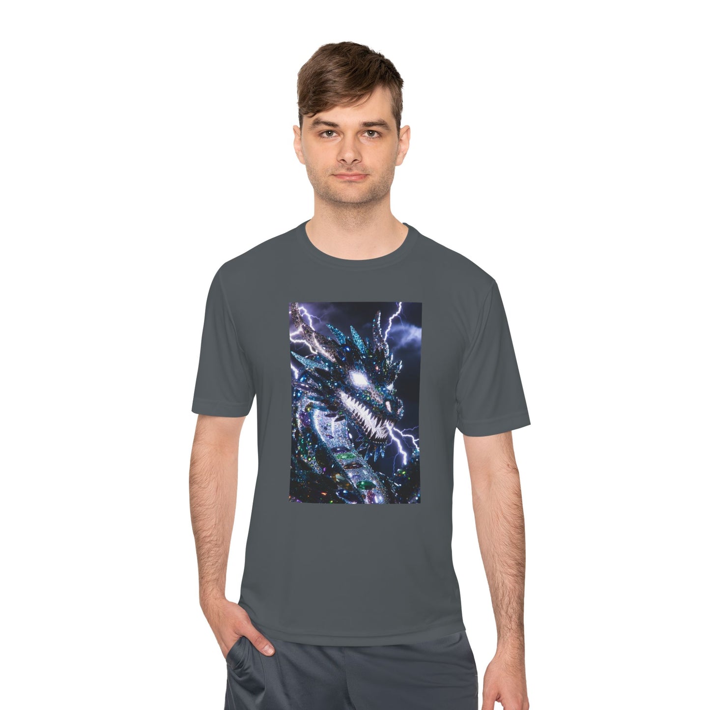 Lightning Dragon Graphic Tee — Cosmic Fantasy Dragon Shirt