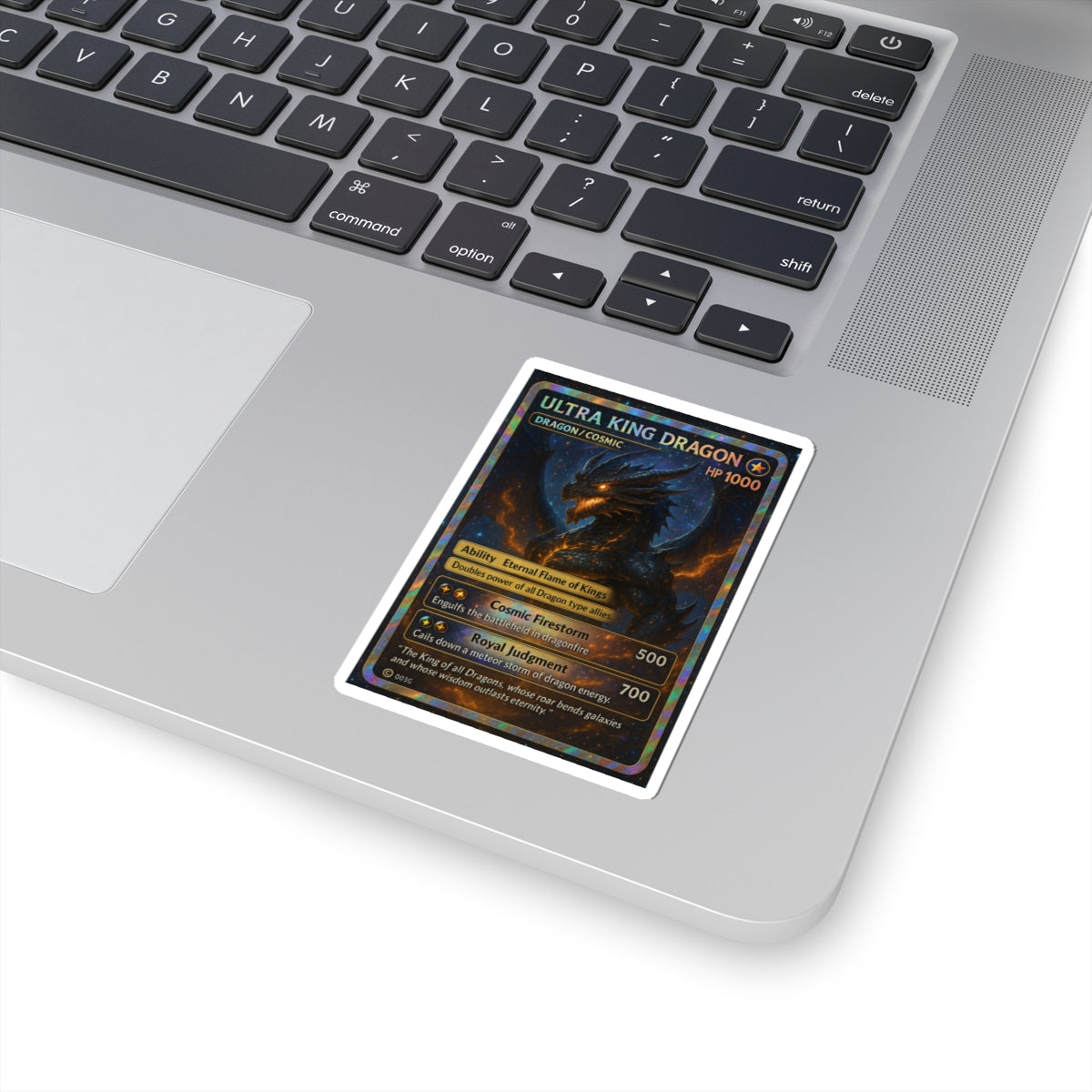 A Collectable Dragon Trading Card Sticker - When Gods Return Design
