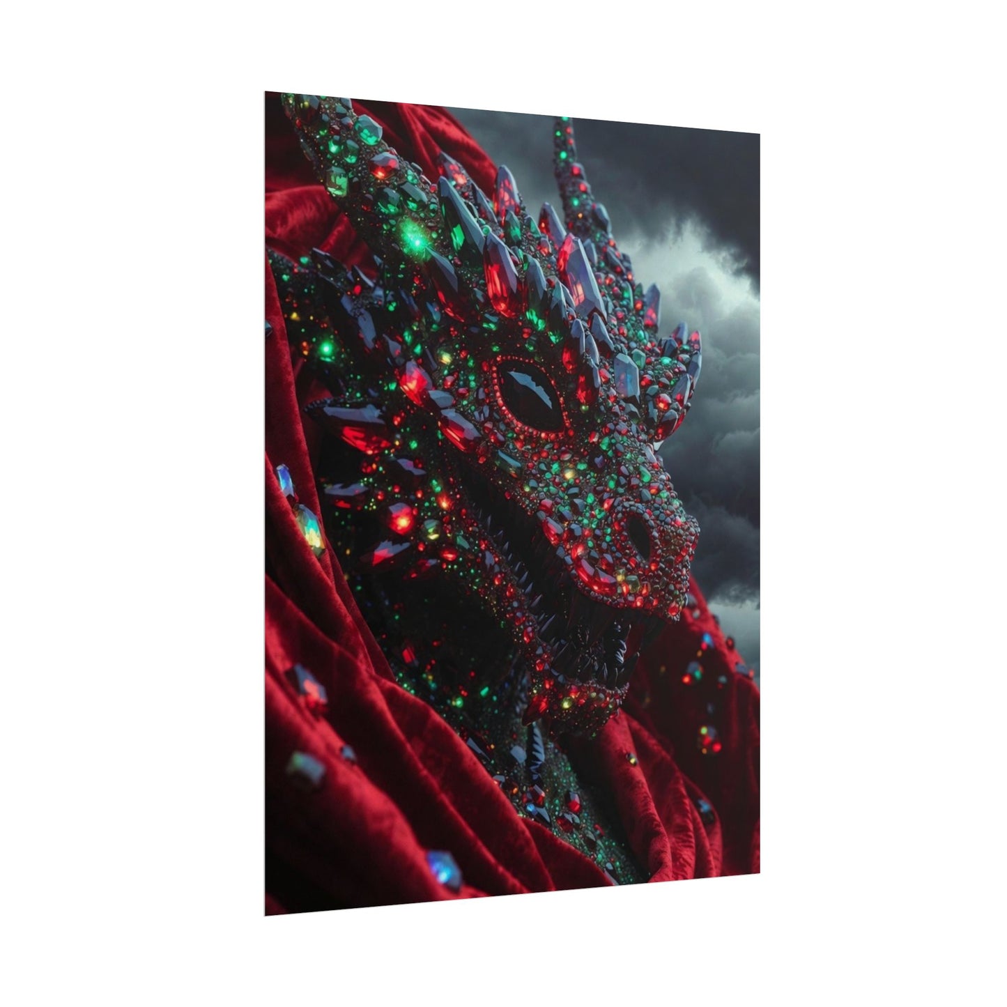 Rolled Poster — Jewel-Encrusted Dragon Art Print