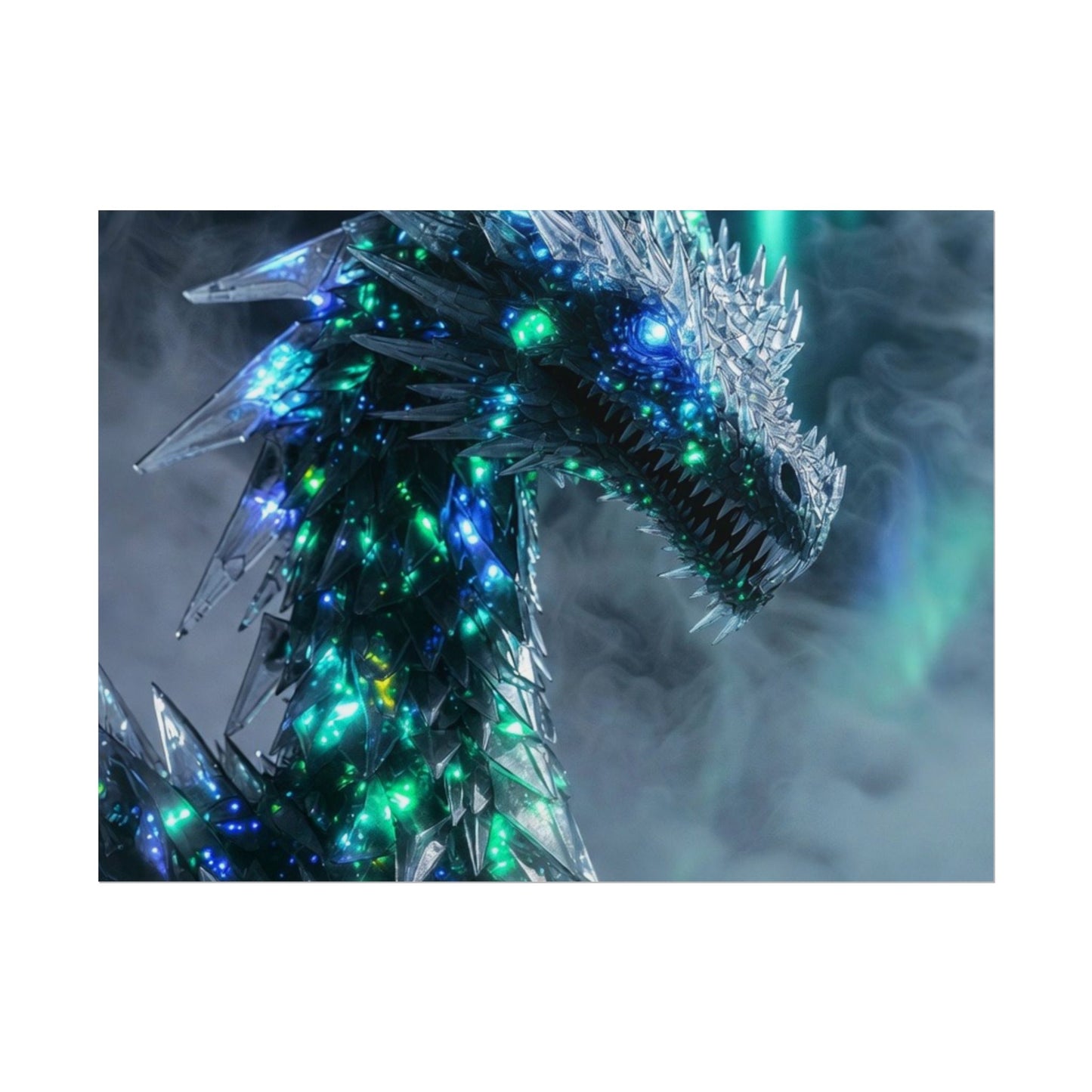 Crystal Dragon Poster – Fantasy Wall Art Rolled Print