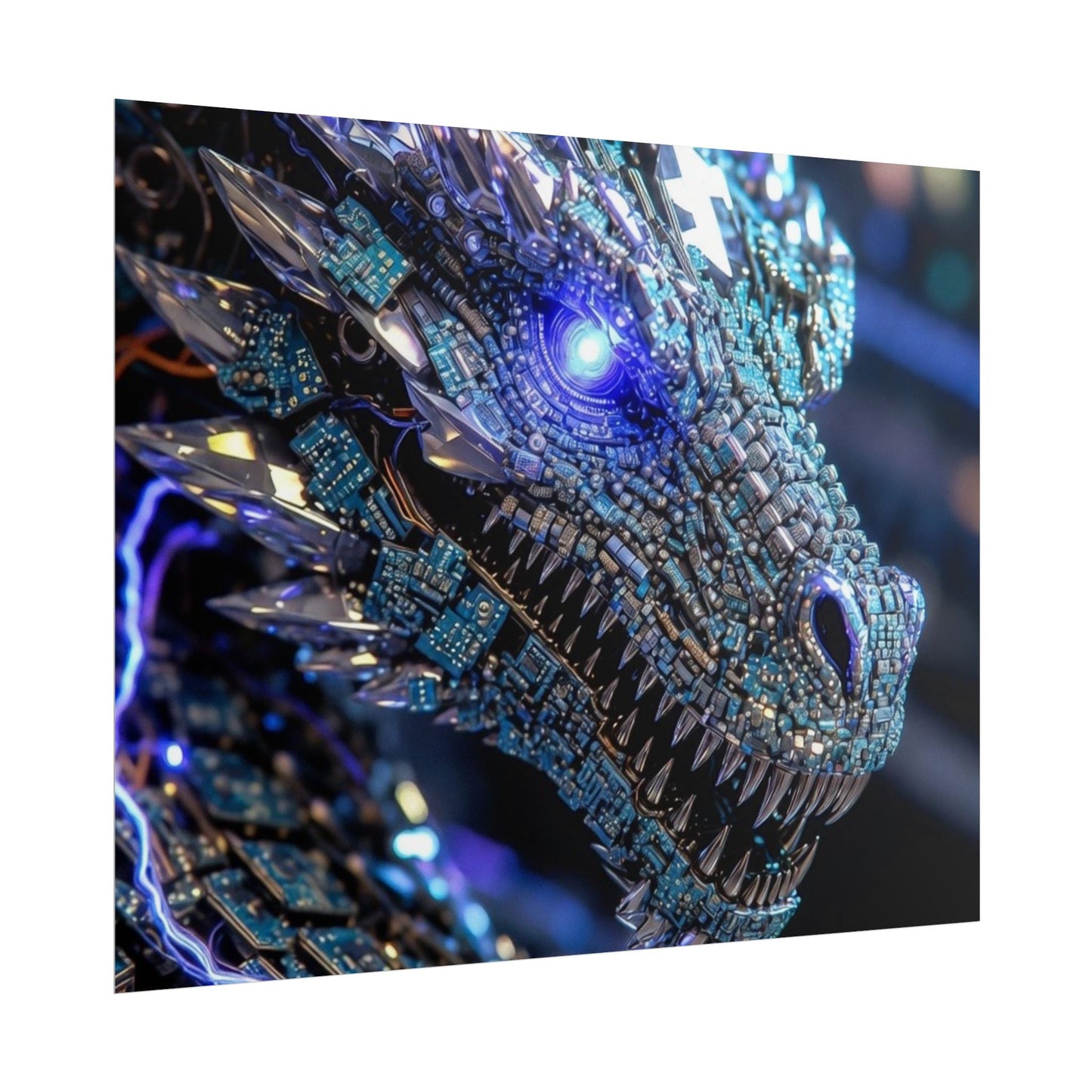 Rolled Poster — Crystal Cyber Dragon Art Print