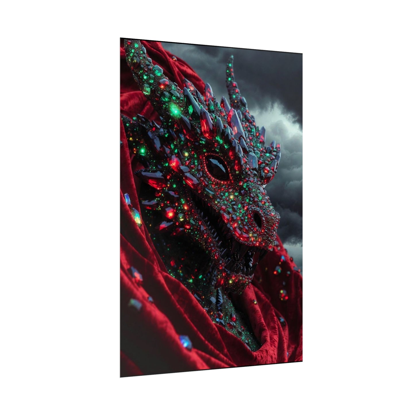 Rolled Poster — Jewel-Encrusted Dragon Art Print