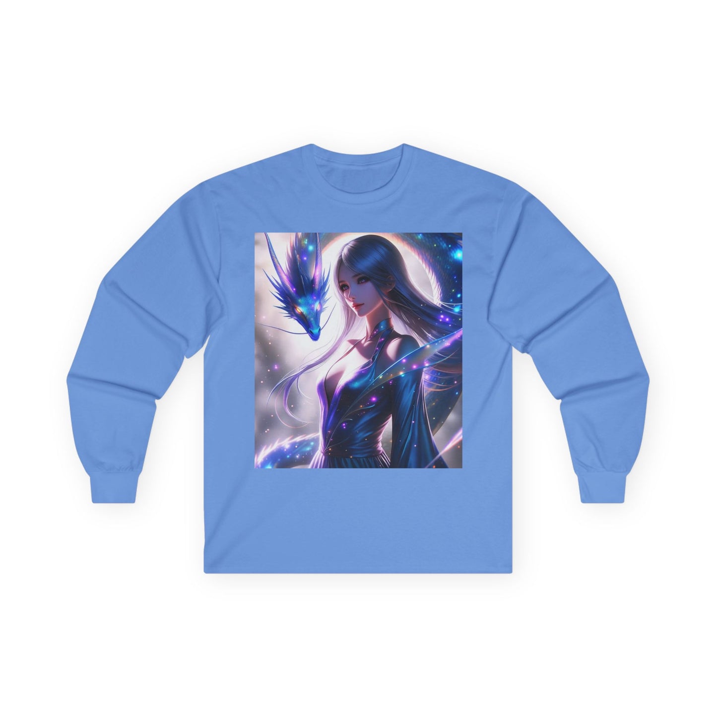 Anime Sorceress Long Sleeve Tee — Mystic Dragon Mage Artwork