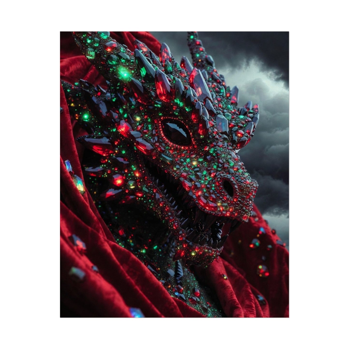 Rolled Poster — Jewel-Encrusted Dragon Art Print